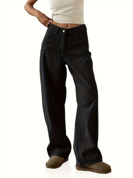 Women's Cargo Pants Baggy High Waisted Wide Leg Trendy Casual Utility Pants